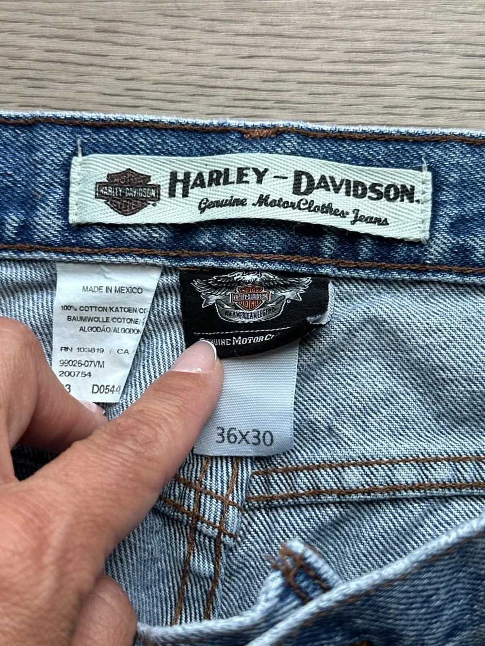 Harley Davidson Men’s Jeans 36x30 Blue Denim Straight Leg Genuine MotorClothes